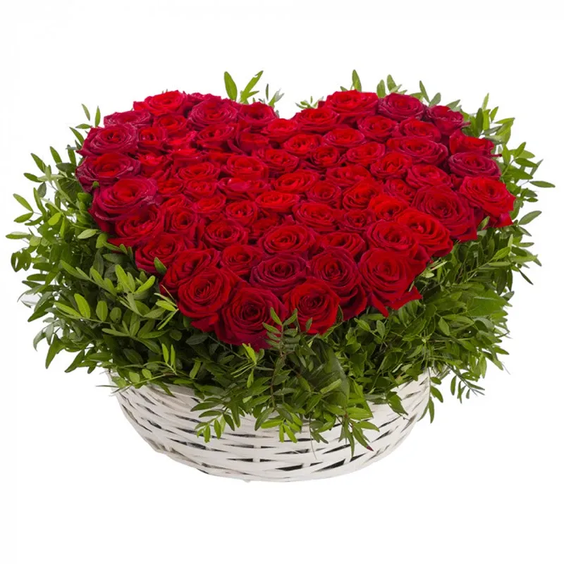 Корзина с цветами «Ноты любви»